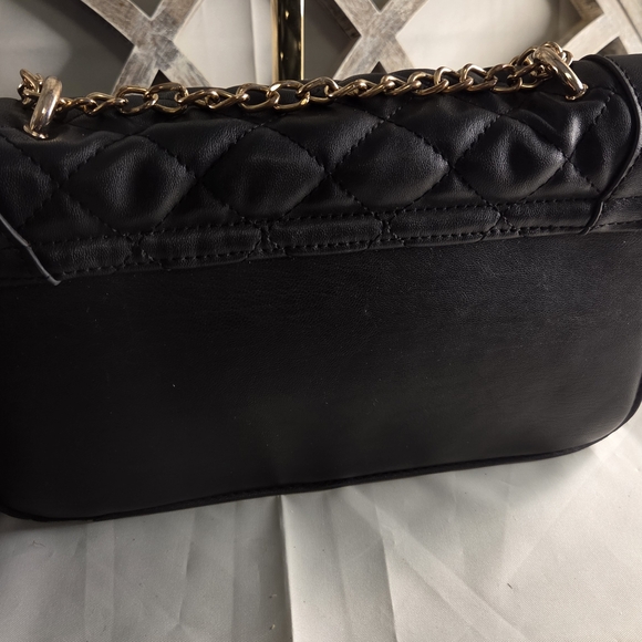Badgley Mischka Quilted Stud Crossbody – Black & Gold Glam, Small but Bossy - Picture 7 of 13